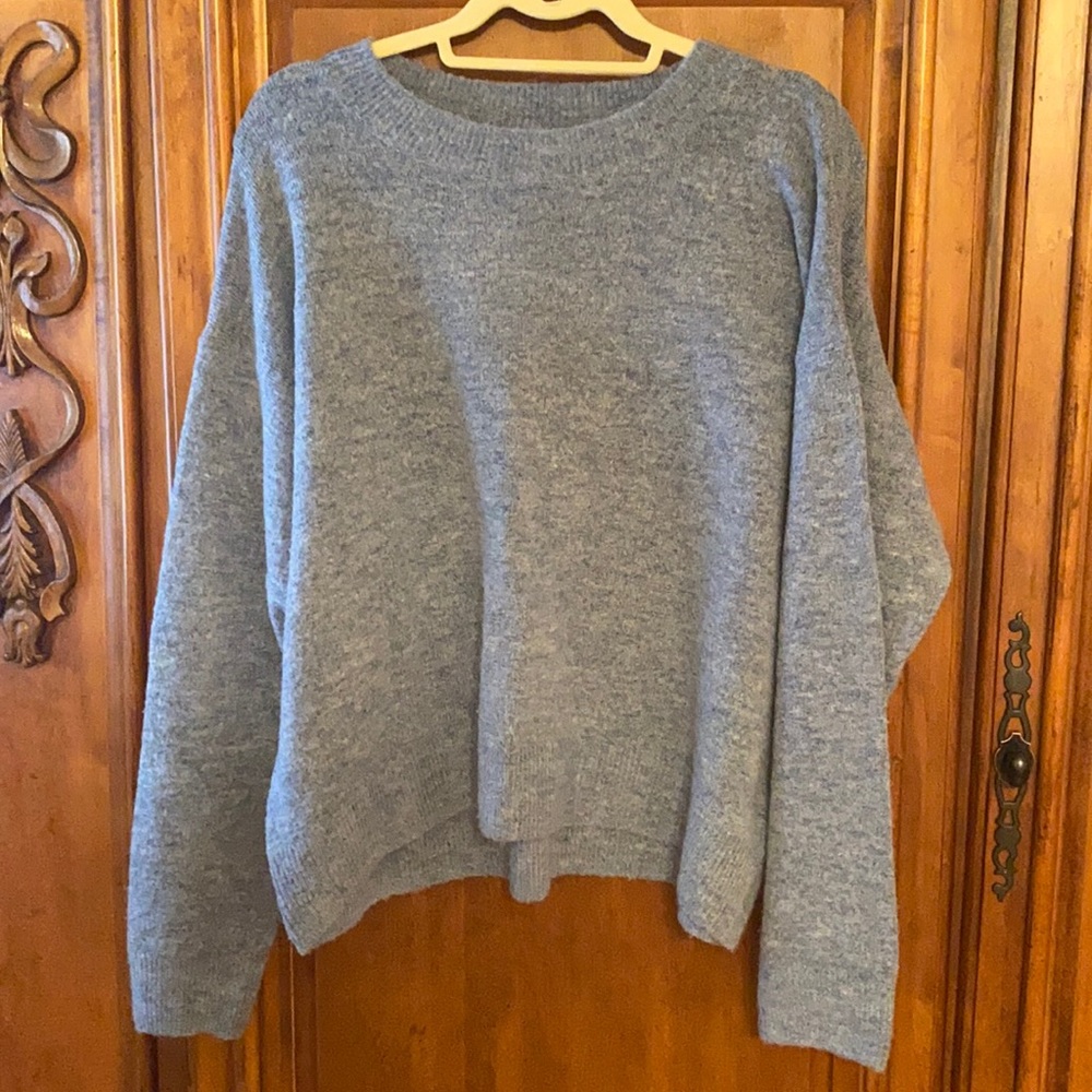 H&M cozy blue sweater